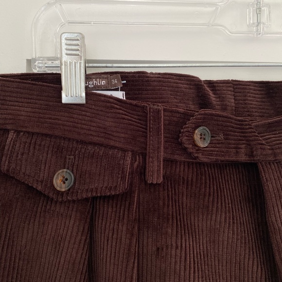NWT J. McLaughlin Lange Men’s Solid Pant, brown corduroy, size 34 - Picture 10 of 15